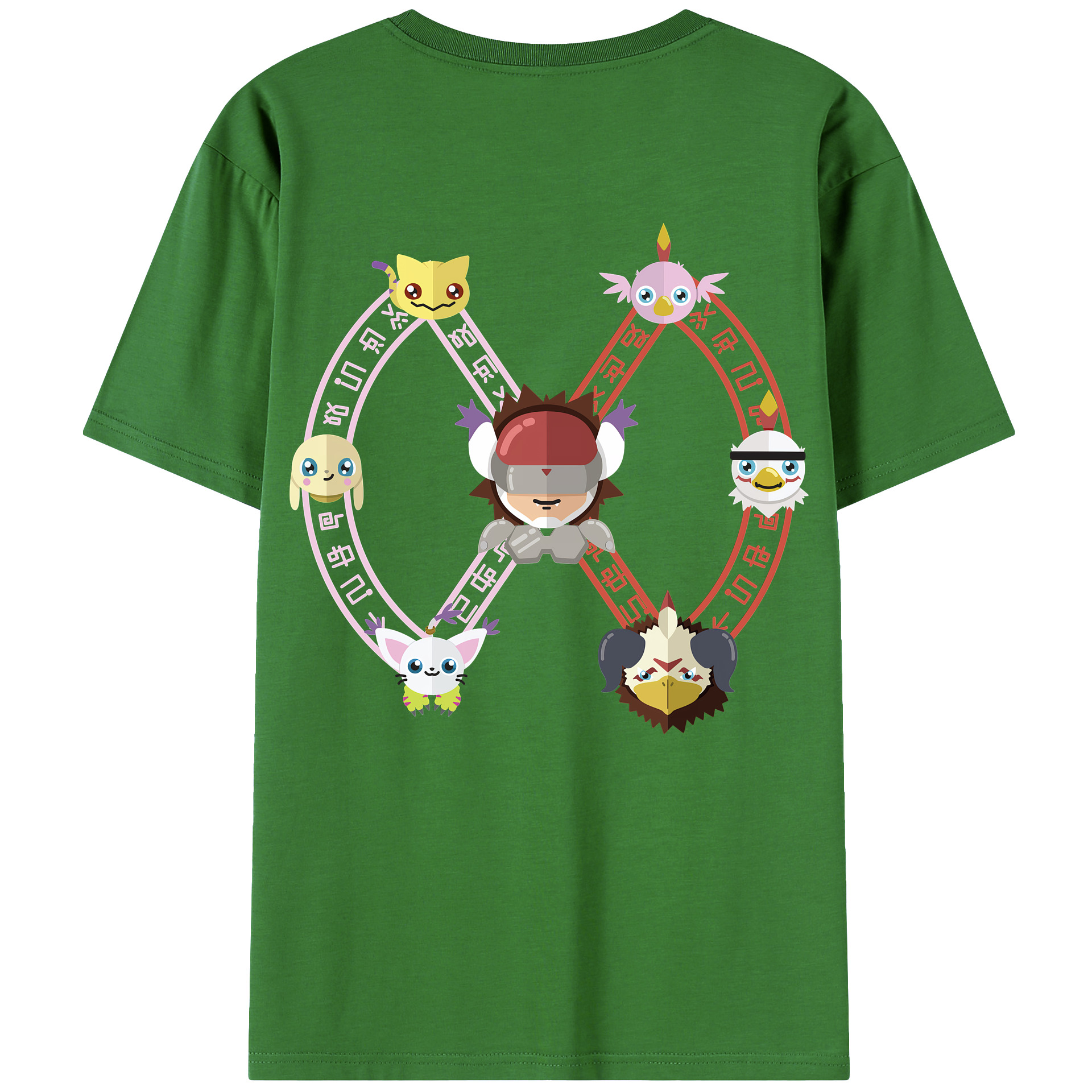 （画像用） Digimon デジタルモンスター/デジモン レディース半袖Tシャツ(バックプリント)